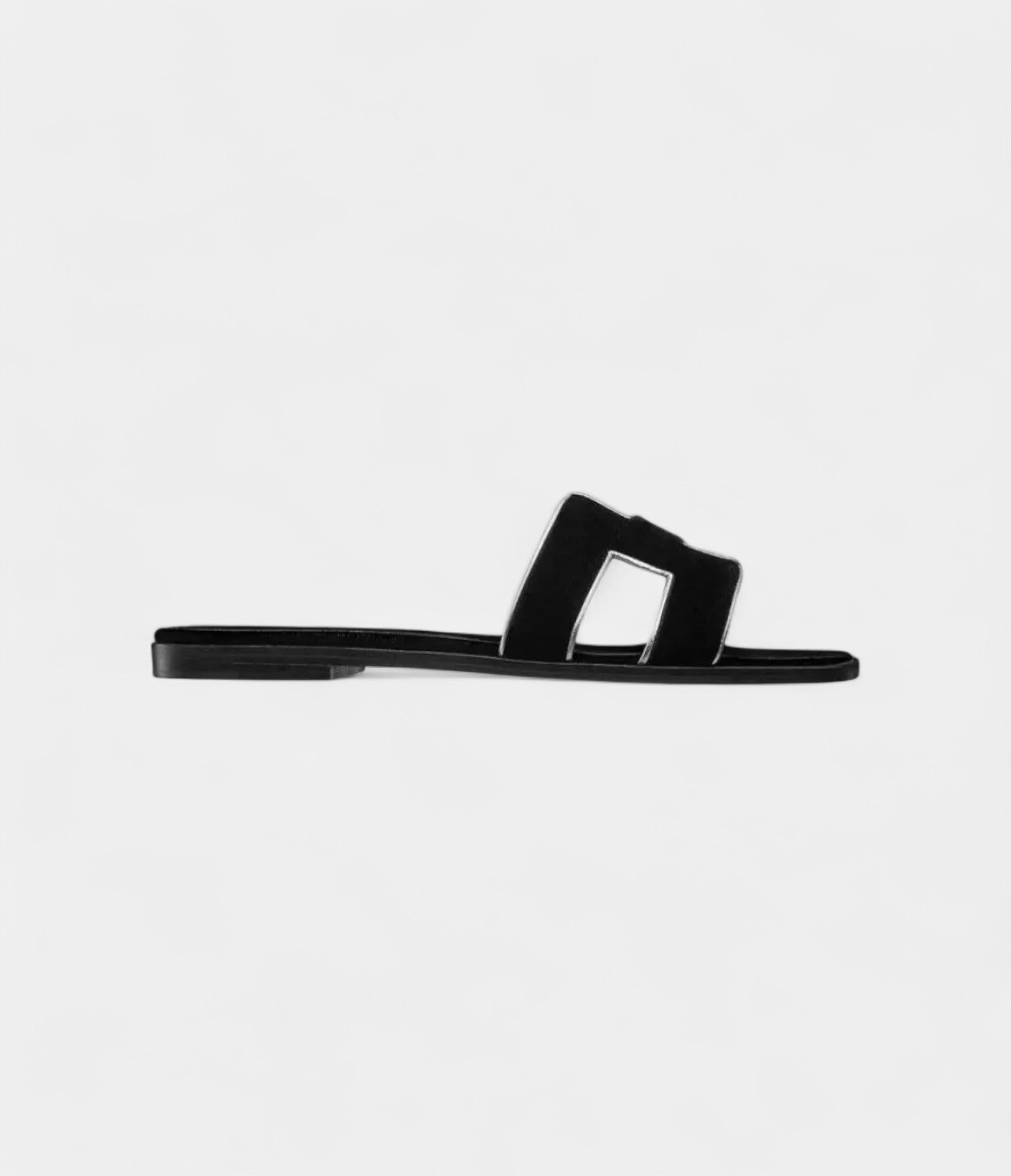 HermesOranStylishSandalsforWomeninSummerEditationNappaSuedeBlack_4.jpg Hermès Oran Stylish Sandals for Women in Summer Editation Nappa Suede Black