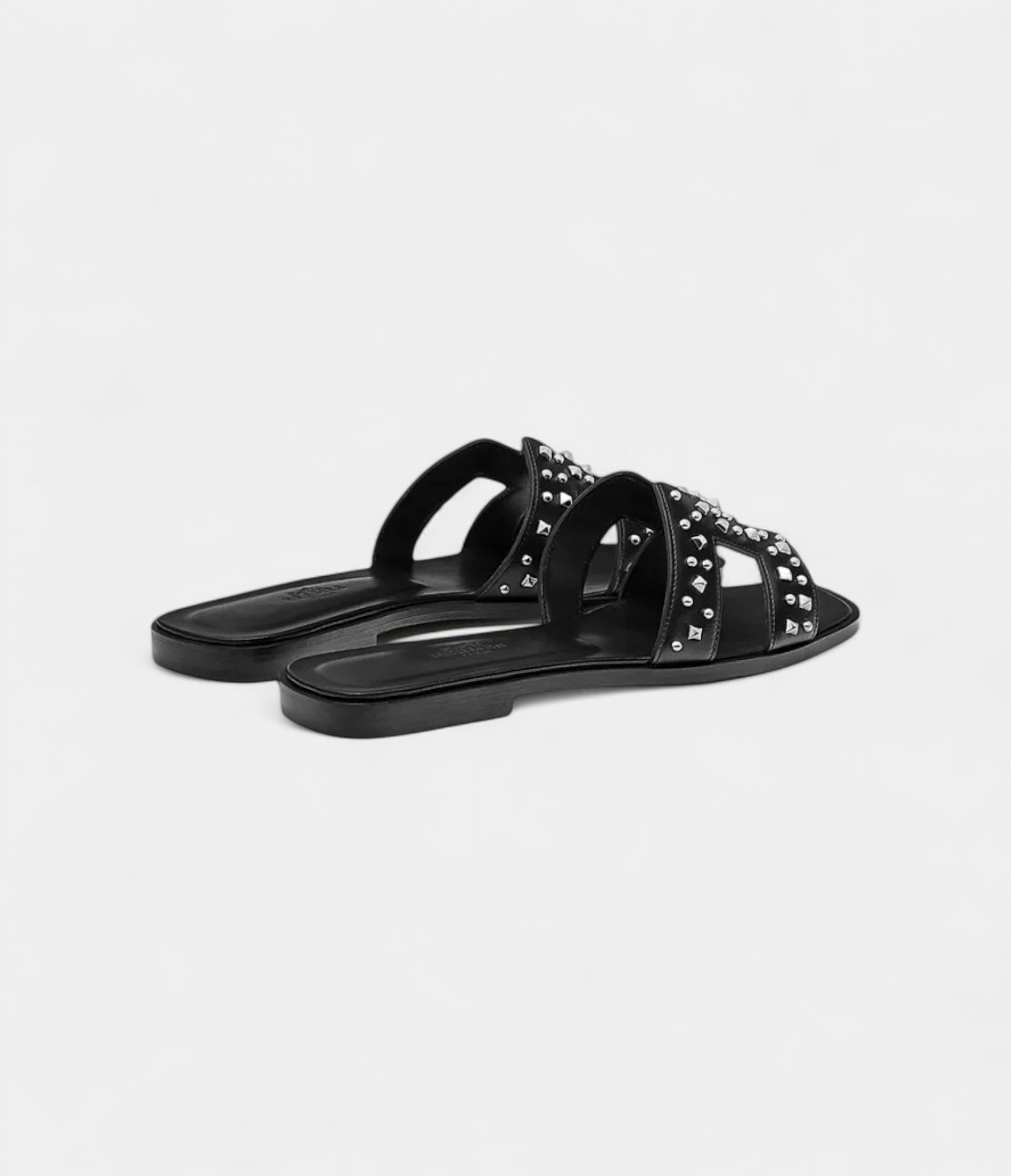 HermesOranStylishSandalsforWomeninSummerEditationNoirStudCalfskinBlack_2.jpg Hermès Oran Stylish Sandals for Women in Summer Editation Noir Stud Calfskin Black