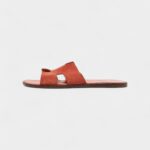 Hermes Peach Pink Suede Izmir Sandals 42.5 EU