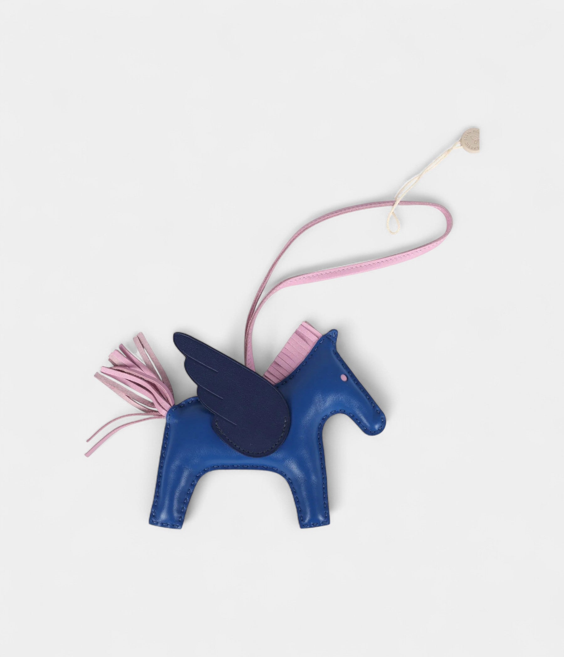 Hermès Pegase Rodeo Bag Charm MM Bleu France Mauve Sylvestre Bleu Saphir Milo Lambskin