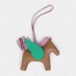 Hermès Pegase Rodeo Bag Charm MM Chai Mauve Sylvestre and Menthe Milo Lambskin