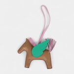 Hermès Pegase Rodeo Bag Charm MM Chai Mauve Sylvestre and Menthe Milo Lambskin