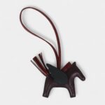 Hermès Pegase Rodeo Bag Charm PM Black Rouge Sellier and Rouge H Milo Lambskin