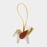 Hermès Pegase Rodeo Bag Charm PM Craie Jaune De Naples Cuivre Milo Lambskin