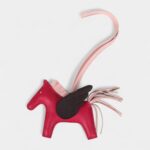 Hermès Pegase Rodeo Bag Charm PM Framboise Rose Sakura and Rouge Sellier Milo Lambskin