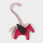 Hermès Pegase Rodeo Bag Charm PM Framboise Rose Sakura and Rouge Sellier Milo Lambskin