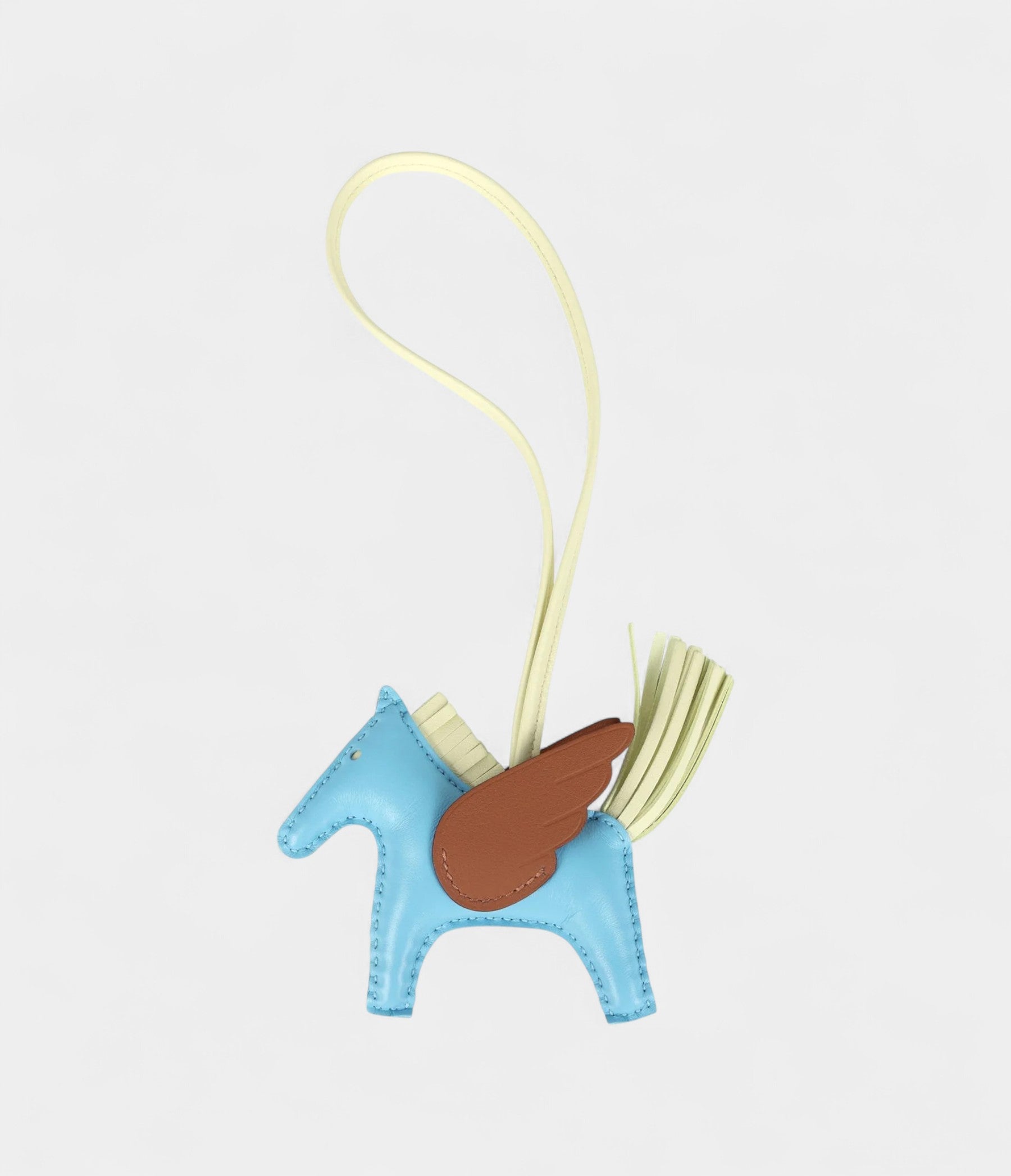 HermesPegaseRodeoBagCharmPMGoldBleuCelesteandJauneMiltonMiloLambskin_2.jpg Hermès Pegase Rodeo Bag Charm PM Gold Bleu Celeste and Jaune Milton Milo Lambskin