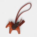 Hermès Pegase Rodeo Bag Charm PM Pain D'Epice Sienne Moka Swift & Milo Lambskin