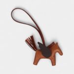 Hermès Pegase Rodeo Bag Charm PM Pain D'Epice Sienne Moka Swift & Milo Lambskin