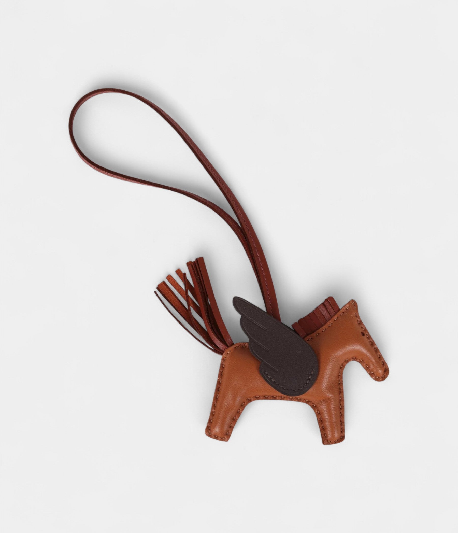 Hermès Pegase Rodeo Bag Charm PM Pain D'Epice Sienne Moka Swift & Milo Lambskin