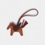 Hermès Pegase Rodeo Bag Charm PM Pain D'Epice Sienne Moka Swift & Milo Lambskin