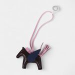 Hermès Pegase Rodeo Bag Charm PM Rouge Sellier Mauve Sylvestre & Bleu Saphir Milo Lambskin