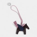 Hermès Pegase Rodeo Bag Charm PM Rouge Sellier Mauve Sylvestre & Bleu Saphir Milo Lambskin