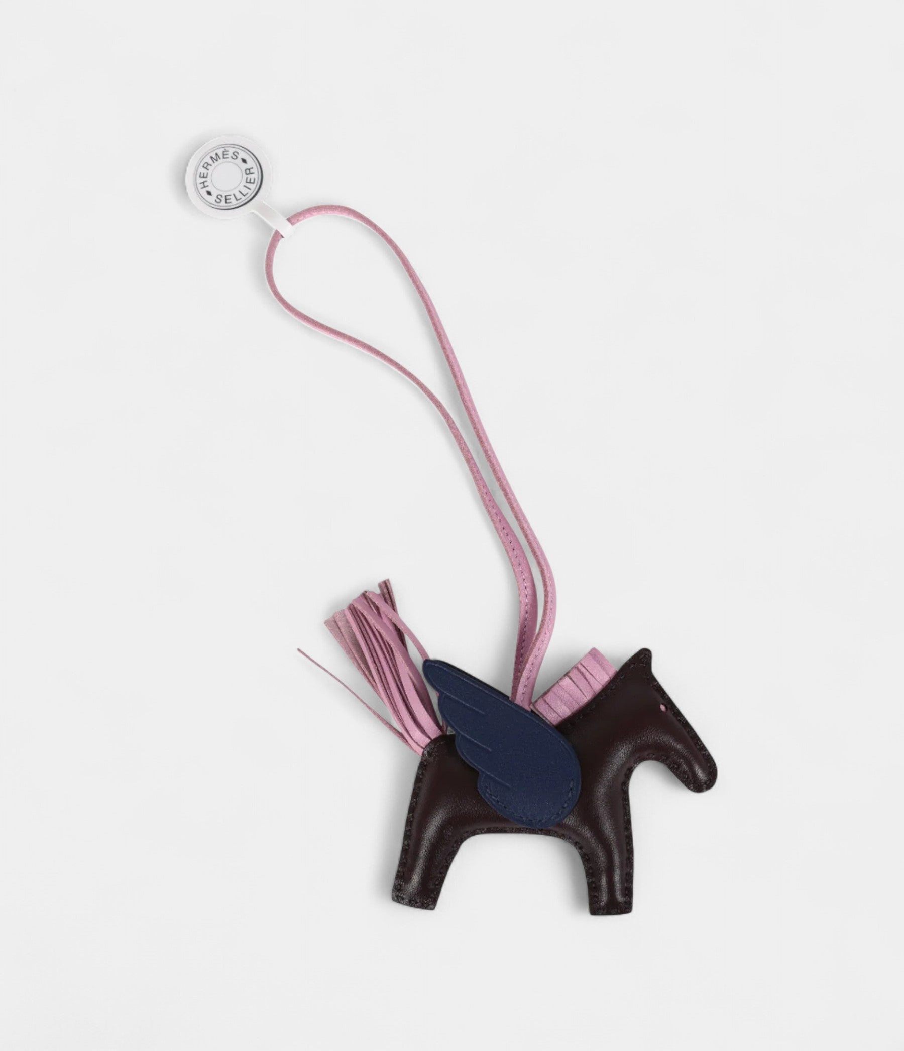 Hermès Pegase Rodeo Bag Charm PM Rouge Sellier Mauve Sylvestre & Bleu Saphir Milo Lambskin