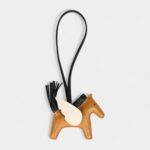 Hermès Pegase Rodeo Bag Charm PM Sesame Black Nata Milo Lambskin