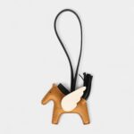 Hermès Pegase Rodeo Bag Charm PM Sesame Black Nata Milo Lambskin