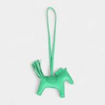 Hermès Pegase Rodeo Bag Charm PM Vert Comics Milo Lambskin