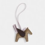 Hermès Pegasus Rodeo Bag Charm PM Beige Marfa Mauve Pale Moka Lambskin