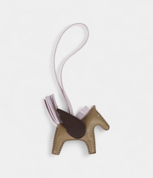 Hermès Pegasus Rodeo Bag Charm PM Beige Marfa Mauve Pale Moka Lambskin