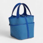 Hermès Picotin Lock 18 Pocket Goeland Canvas and Swift Calfskin Palladium Hardware