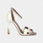 Hermès Premiere 105 Sandals Himalaya Niloticus Crocodile Palladium Hardware 37 EU