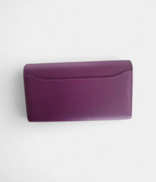 Hermès Purple Constance Leather Wallet