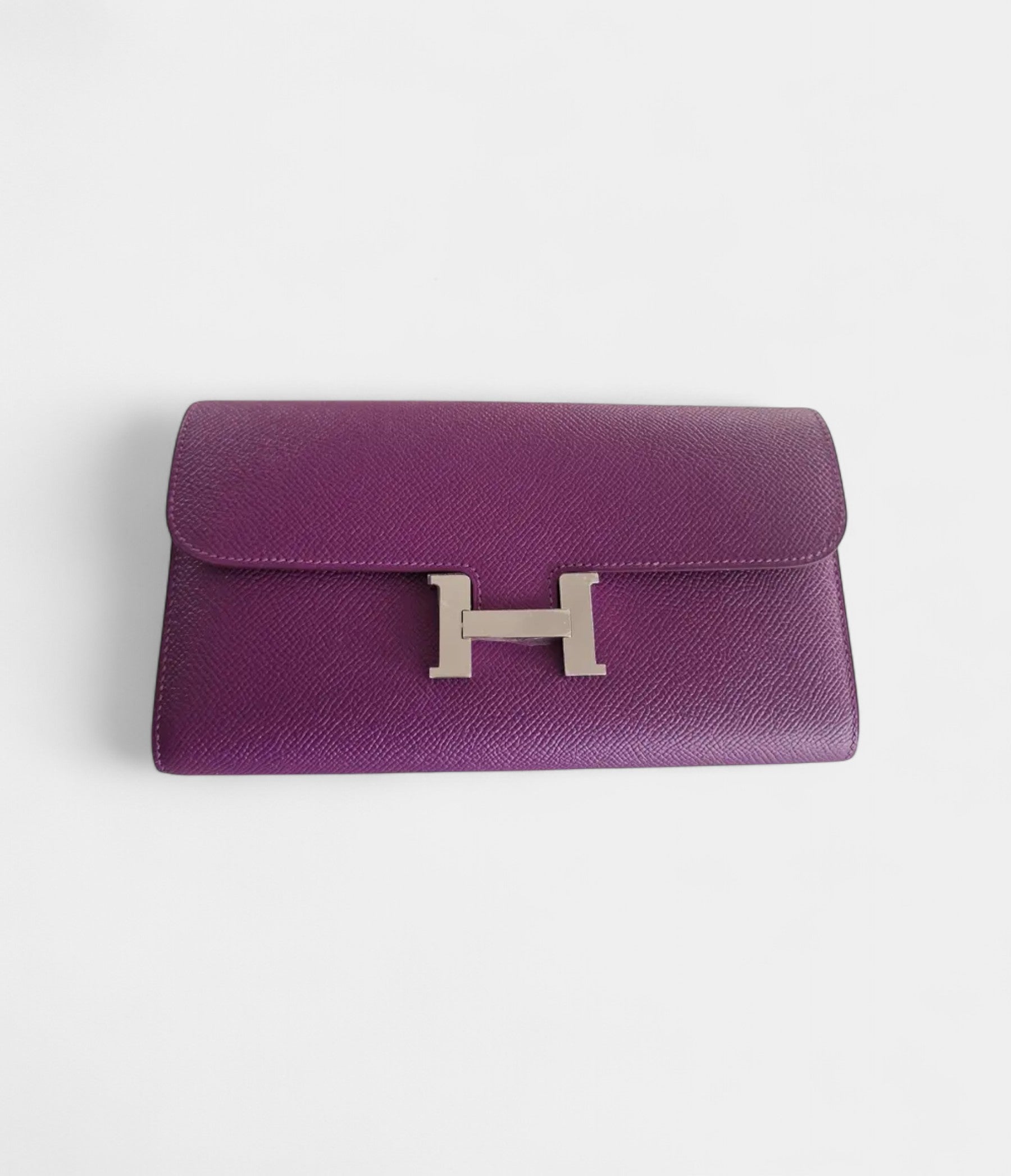 Hermès Purple Constance Leather Wallet