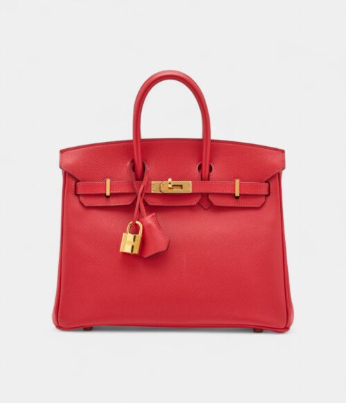 Hermès Rouge Casaque Epsom Birkin 25 Gold Hardware