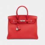 Hermès Rouge Casaque Togo Birkin 25 Palladium Hardware