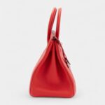 Hermès Rouge Casaque Togo Birkin 25 Palladium Hardware