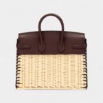 Hermès Rouge Sellier Swift and Osier Wicker Picnic Birkin 25 Palladium Hardware