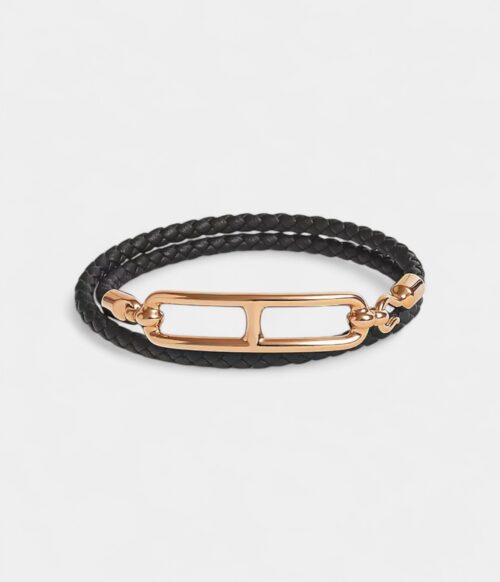 Hermès Roulis Double Tour Bracelet Black