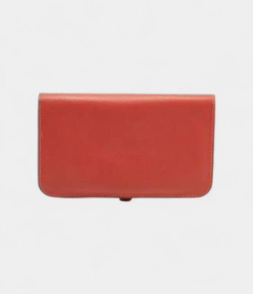 Hermes Sanguine Swift Leather Dogon Duo Wallet