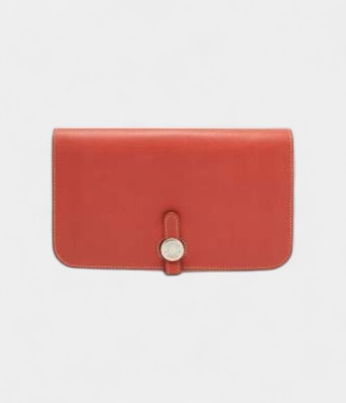 Hermes Sanguine Swift Leather Dogon Duo Wallet