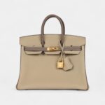 Hermès Special Order Etoupe and Trench Togo Brushed Gold Hardware