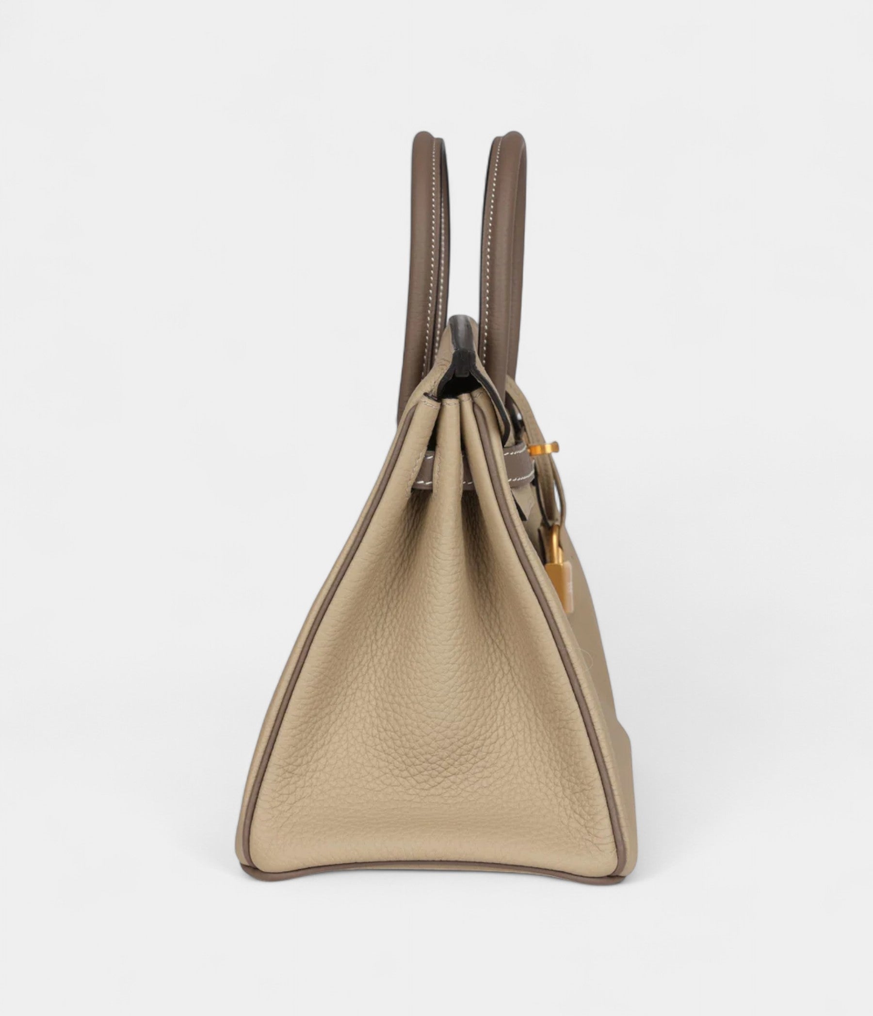 Hermès Special Order Etoupe and Trench Togo Brushed Gold Hardware