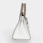 Hermès Special Order White and Etoupe Clemence Brushed Palladium Hardware