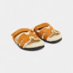 Hermes Tan Suede and Shearling Fur Lined Chypre Sandals 41.5 EU