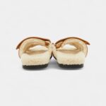 Hermes Tan Suede and Shearling Fur Lined Chypre Sandals 41.5 EU
