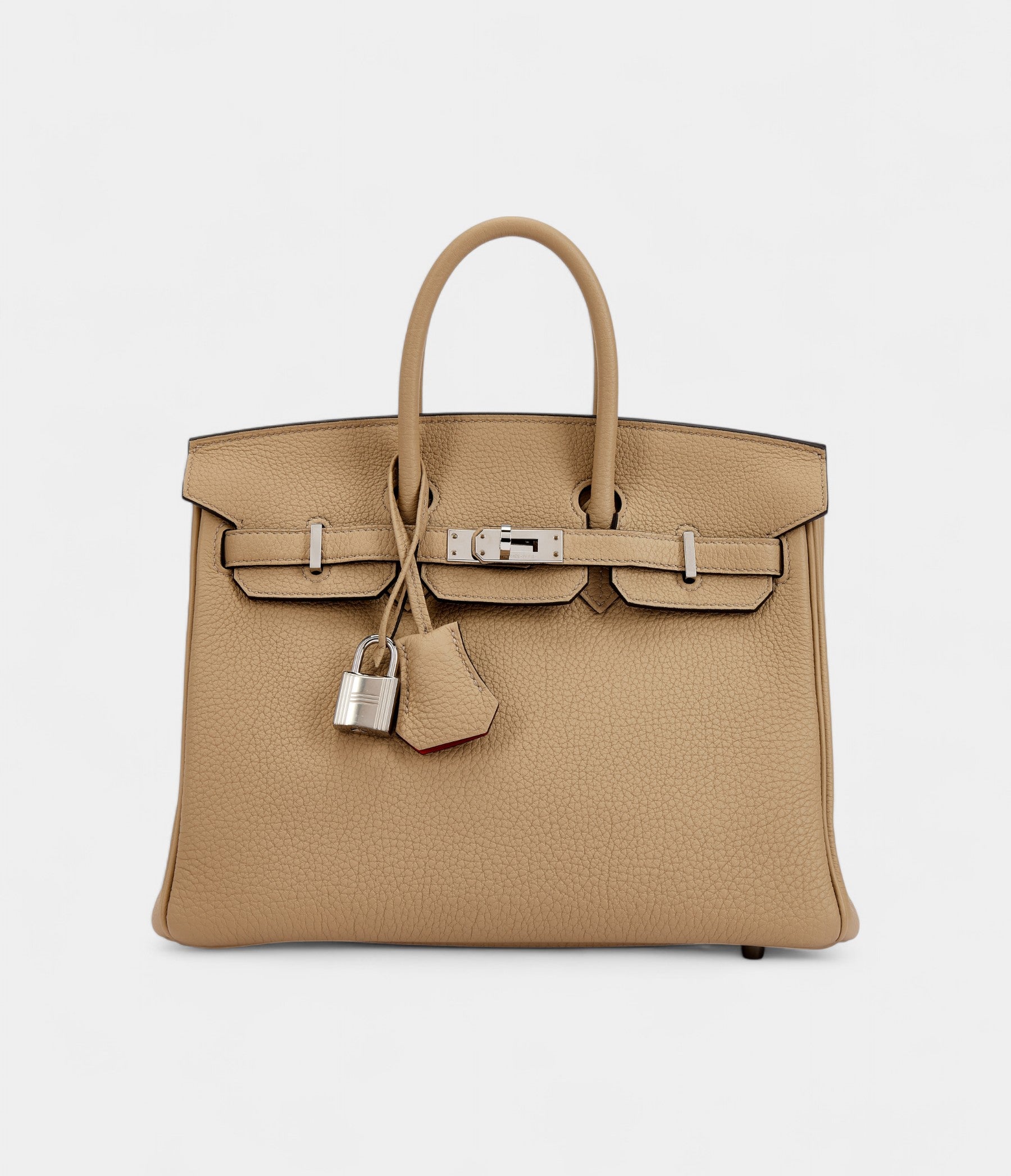 Hermès Trench Togo and Bougainvillea Verso Birkin 25 Palladium Hardware