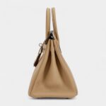 Hermès Trench Togo and Bougainvillea Verso Birkin 25 Palladium Hardware