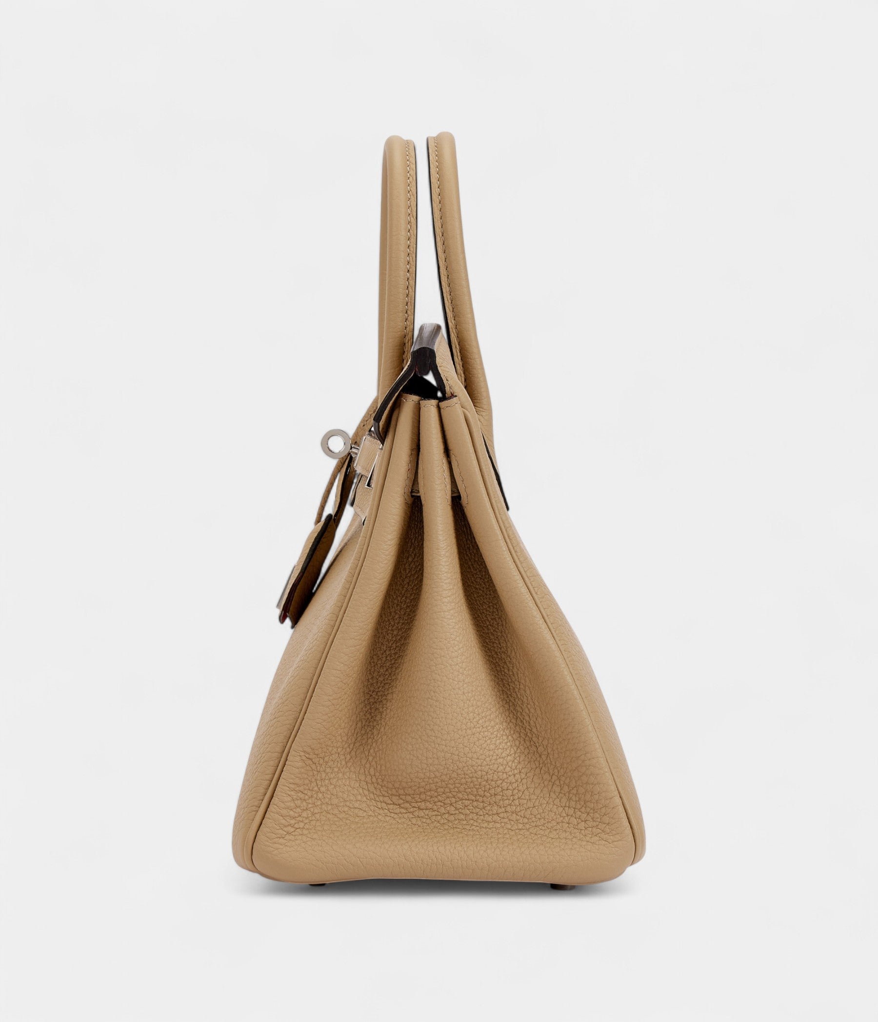 Hermès Trench Togo and Bougainvillea Verso Birkin 25 Palladium Hardware