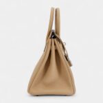 Hermès Trench Togo and Bougainvillea Verso Birkin 25 Palladium Hardware