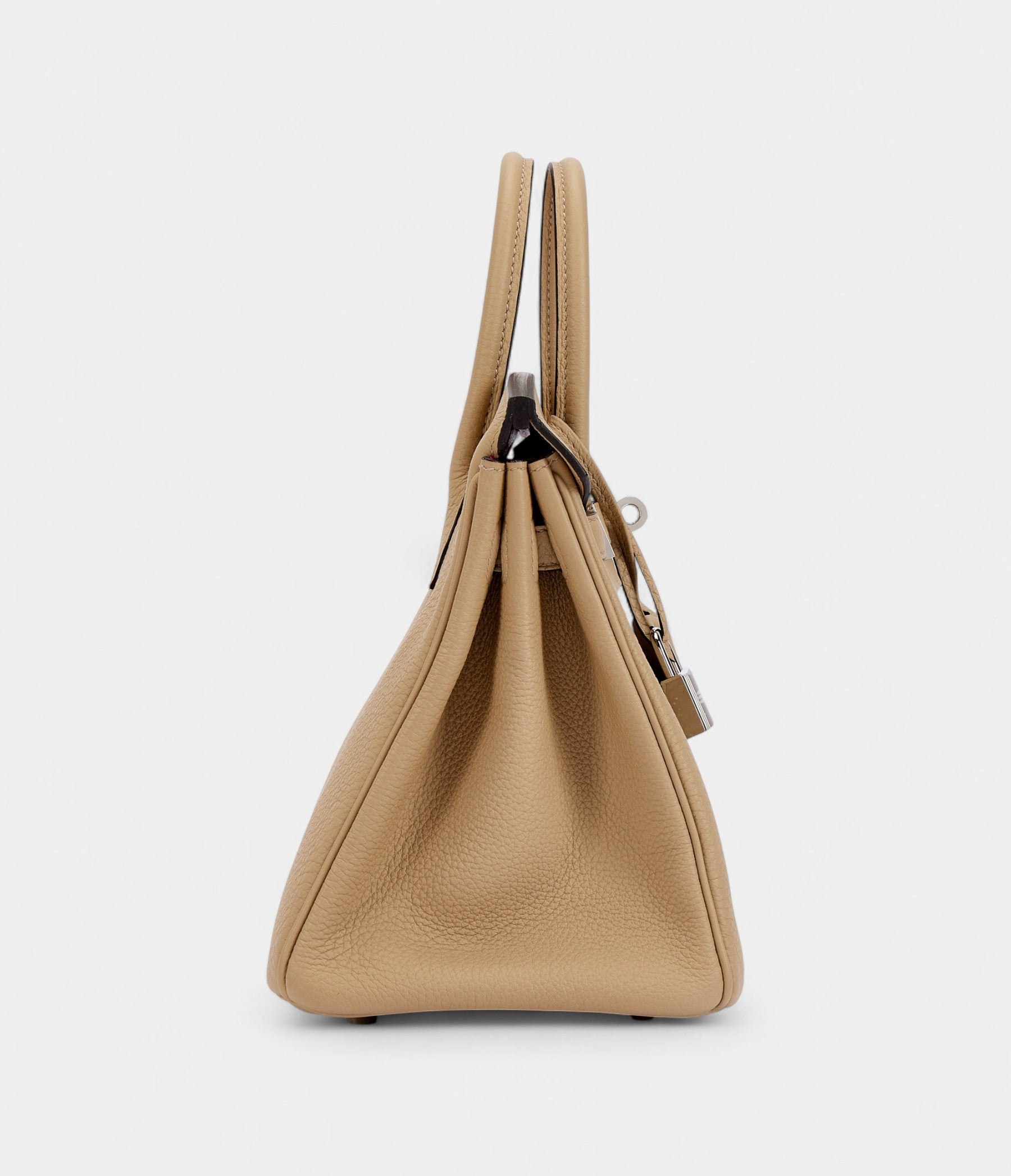 Hermès Trench Togo and Bougainvillea Verso Birkin 25 Palladium Hardware