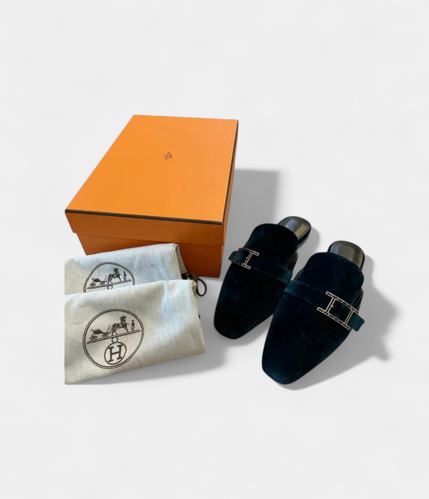 Hermès Velvet Mules & Clogs Luxurious Texture Meets Timeless Sophistication