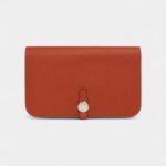 Hermès Vermillion Swift Leather Dogon Duo Wallet
