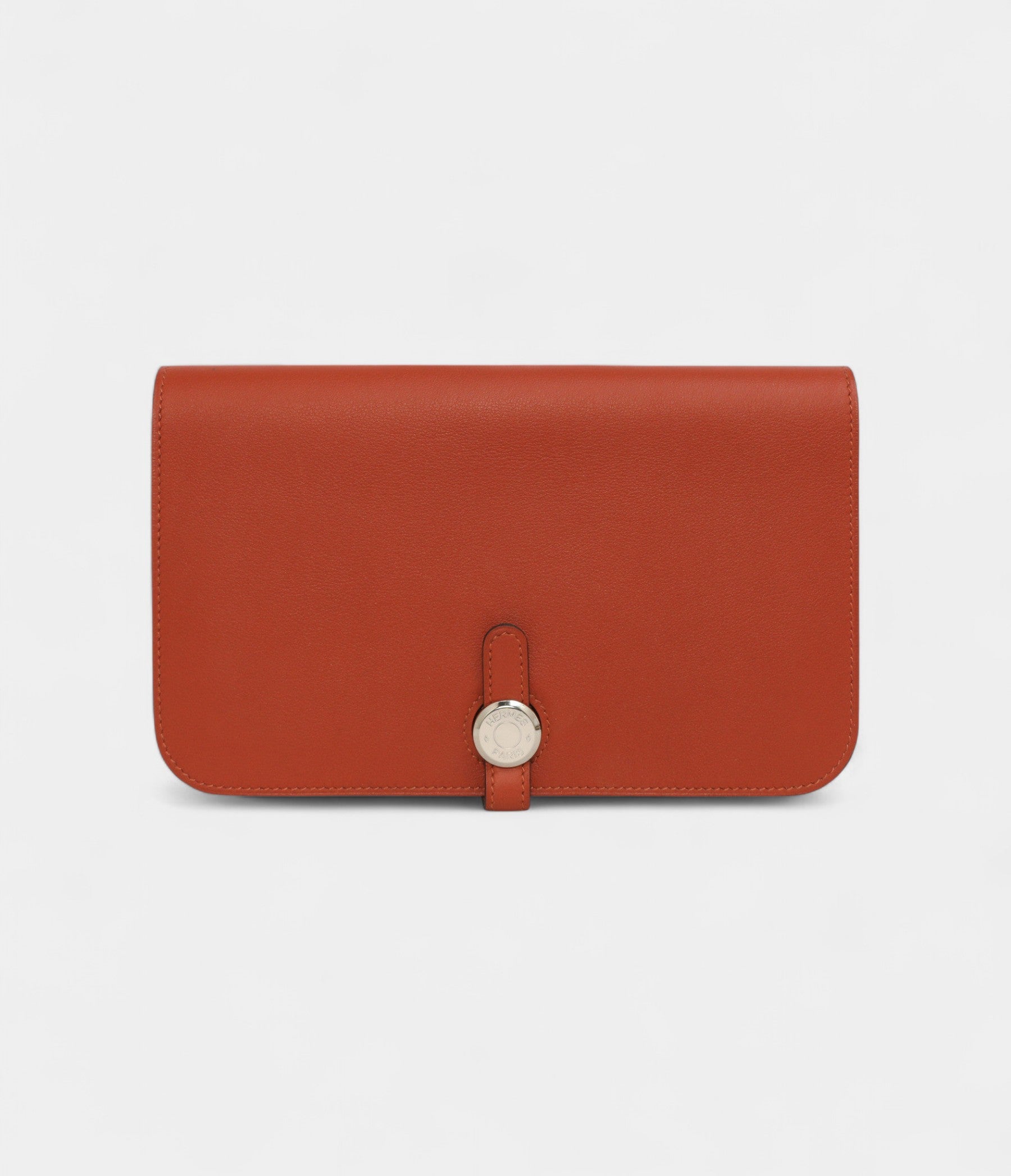 Hermès Vermillion Swift Leather Dogon Duo Wallet