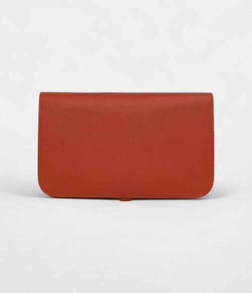 Hermès Vermillion Swift Leather Dogon Duo Wallet