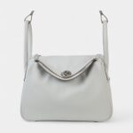 Hermès Verso Lindy 26 in Gris Pale Swift Leather With Palladium Hardware