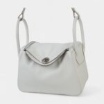 Hermès Verso Lindy 26 in Gris Pale Swift Leather With Palladium Hardware